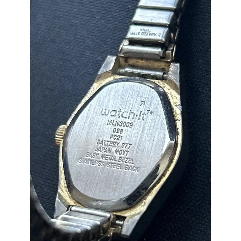 Watch It Two Tone Women’s Stretch Band Quartz Watch